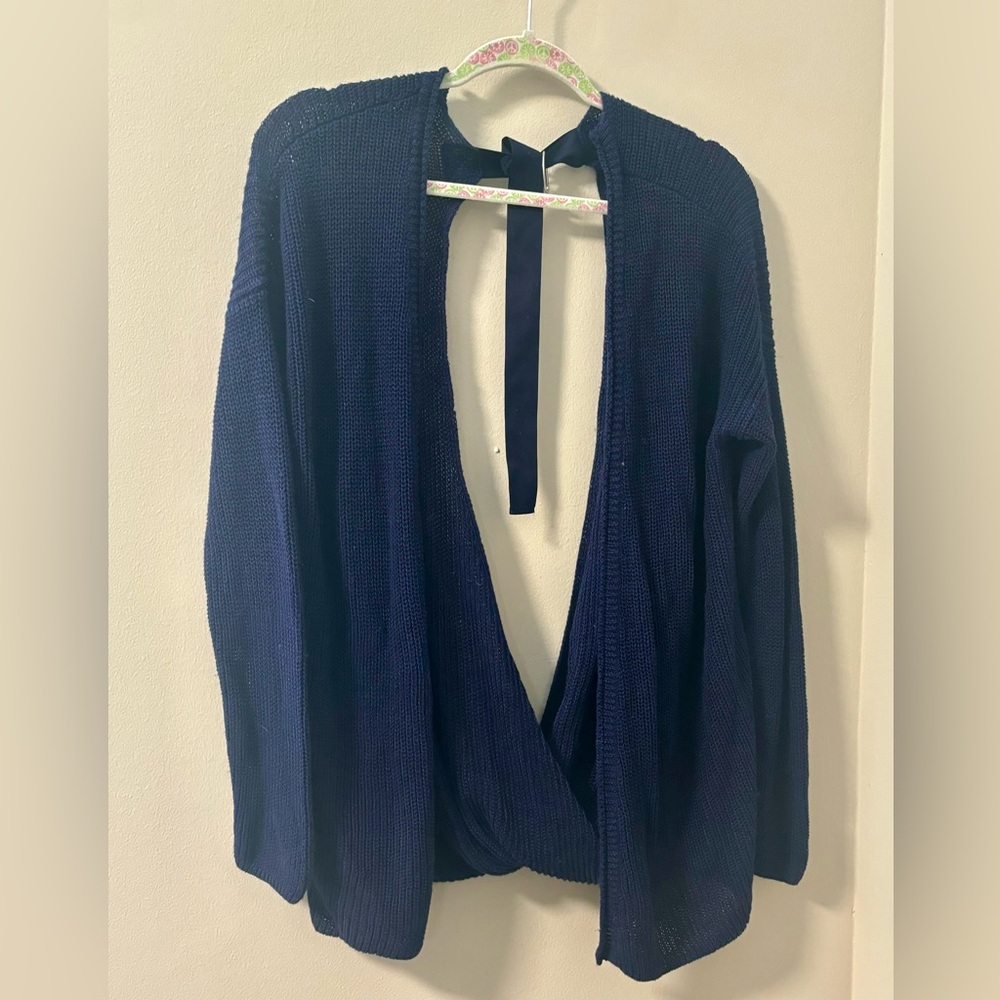 Trouvé Navy Knitted Cardigan